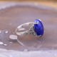 Bague d'exception en argent, marcassites et Lapis Lazulli