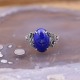 Bague d'exception en argent, marcassites et Lapis Lazulli