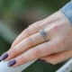 Bague d'exception en argent et marcassites