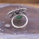 Bague d'exception en argent, marcassites et Jade