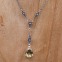 Collier d'exception en argent, marcassites et pierre quartz lemon