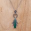 Collier d'exception en argent, marcassites et Agate verte