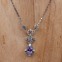 Collier d'exception en argent, marcassites et pierre améthyste