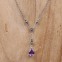 Collier d'exception en argent, marcassites bet pierre améthyste