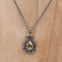 Collier d'exception en argent, marcassites et pierre quartz lemon