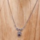 Collier d'exception en argent, marcassites et pierre Grenat