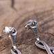 Boucles d'oreilles d'exception en argent et marcassites