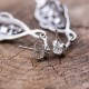 Boucles d'oreilles d'exception en argent et marcassites