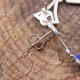 Boucles d'oreilles d'exception en argent et pierre lapis lazuli et marcassites