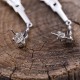 Boucles d'oreilles d'exception en argent, pierre Cornaline et marcassites