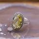 Bague d'exception en argent, marcassites et Quartz Lemon