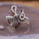 Bague d'exception en argent, Email rouge et marcassites