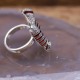 Bague d'exception en argent, Email rouge et marcassites