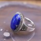 Bague d'exception en argent, marcassites et pierre Lapis Lazuli