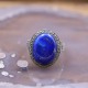 Bague d'exception en argent, marcassites et pierre Lapis Lazuli