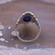 Bague d'exception en argent, marcassites et pierre Lapis Lazuli