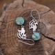 Boucles d'oreilles en argent et pierre turquoise