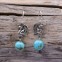 Boucles d'oreilles en argent et pierre turquoise