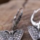 Boucles d'oreilles d'exception en argent et marcassites