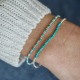Bracelet perles Argent et pierre Turquoise