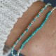 Bracelet perles Argent et pierre Turquoise