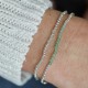 Bracelet perles Argent et pierre Jade