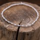 Bracelet perles Argent et pierre Onyx blanche