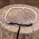 Bracelet perles Argent et pierre Onyx