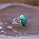 Bague en argent et pierre Malachite