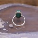 Bague en argent et pierre Malachite