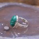 Bague en argent et pierre Malachite