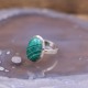 Bague en argent et pierre Malachite