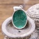 Pendentif en argent et pierre Malachite