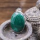 Pendentif en argent et pierre Malachite