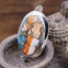 Pendentif en argent et pierre turquoise cuivrée
