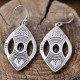 Boucles d'oreilles en argent et pierre topaze mystique