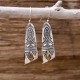 Boucles d'oreilles en argent et pierre oeil de tigre