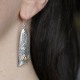 Boucles d'oreilles en argent et pierre oeil de tigre