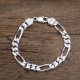 Bracelet en argent maille figaro