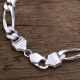 Bracelet en argent maille figaro