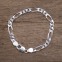 Bracelet en argent maille figaro