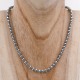 Collier en argent snake grain de riz