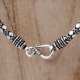 Collier en argent snake grain de riz