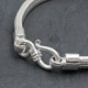 Bracelet en argent snake 1/2 rond 5mm