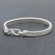 Bracelet en argent snake plat 5mm