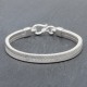 Bracelet en argent snake plat 5mm