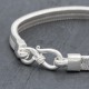 Bracelet en argent snake plat 5mm