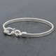 Bracelet en argent snake plat 4mm