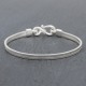 Bracelet en argent snake plat 4mm