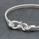 Bracelet en argent snake plat 4mm